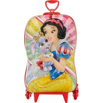 Mochila de Rodinhas 3D Maxtoy Branca de Neve Vermelho