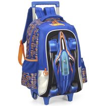 Mochila de Rodinhas Com Alça Luxcel Hot Wheels Laranja