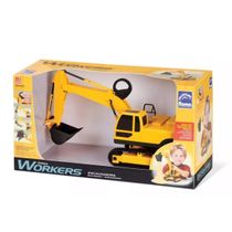 Brinquedo Trator Escavadeira Roma Workers