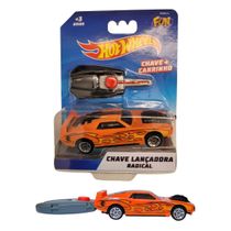 Carrinho Hot Wheels Chave Lançadora Radical Laranja - Fun