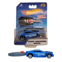 Carrinho Hot Wheels Chave Lançadora Radical Azul - Fun