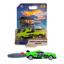 Carrinho Hot Wheels Chave Lançadora Radical Verde - Fun