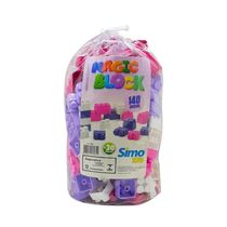 Blocos De Montar Magic Block Com 140 Peças - Simo Toys