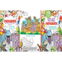 Dinossauros Livro para Colorir com Adesivos 01