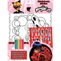 Miraculous Ladybug Colorindo com Adesivos