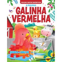 Coleção Contos Fantásticos - A Pequena Galinha  Vermelha | Livro Quebra-Cabeça