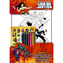 Liga da Justiça - Colorindo com Adesivos