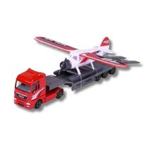 Miniatura Caminhão Man Tgx Xxl E Avião Aero Ace Transporter 19 Cm Majorette