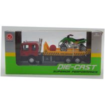 Miniatura Caminhão Guincho C/Quadriciclo 1/32 Nettoy