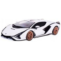 Miniatura Carro Lamborghini Sian Fkp 37 1/18 Branco Bburago 11046