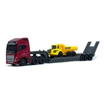 Miniatura Caminhão Prancha Volvo Fh16 750 C/ Volvo A25G Maisto 11681