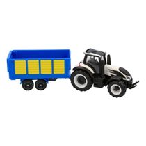 Miniatura Trator Valtra Q305 Com Caçamba Azul Maisto 15590