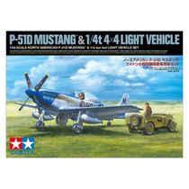 Kit Plástico EUA Na P-51D Mustan e 1/4 4X4 Veículo Leve Tamiya 25205