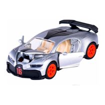 Miniatura Carro Bugatti Chiron Pur Sport 1/64 Prata Majorette 212053190