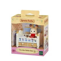 Brinquedo Sylvanian Bebê Coelho Chocolate e Cama - Epoch