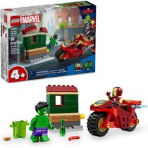 76287 Lego Marvel - Homem de Ferro com Motocicleta e o Hulk