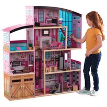 Casa de Bonecas com 30 Acessórios, Luzes e Sons para Crianças a partir de 3 anos, KIDKRAFT 65949, Rosa