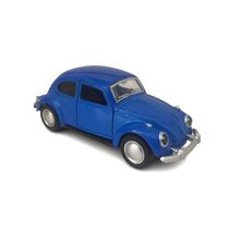 Miniatura Fusca Azul Carrinho de Metal Antigo Colecionável