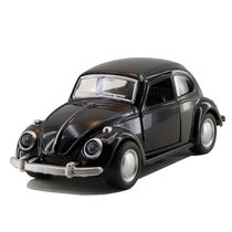 Miniatura Fusca Preto Carrinho de Metal Antigo Colecionável