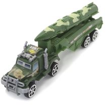 Carreta a Fricção Militar Camuflado Verde Míssil