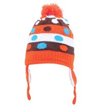 Touca Gorro Infantil Laranja Bolinhas Coloridas Tamanho Único