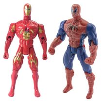 Kit 2 Bonecos Articulados Super Heróis Liga da Justiça 29 cm