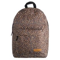 Bolsa Mochila Escolar Poá Marrom Unissex