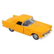 Miniatura Carrinho Antigo de Metal Ford Thunderbird Amarelo 1955