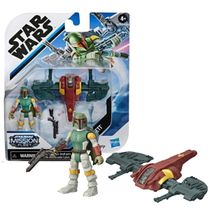 Boneco Star Wars Boba Fett 6cm + Veiculo Star Wars Marvel Hasbro E9600