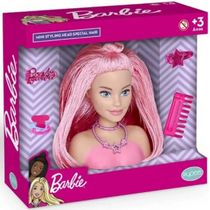 Barbie Mini Busto STYLING Head Special Hair Rosa Pupee