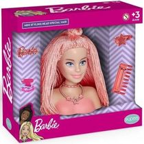 Barbie Mini Busto STYLING Head Special Hair Salmao Pupee