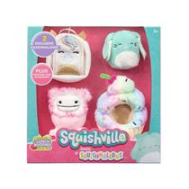 Squishmallow Squishville 2 Pelúcias com Acessórios Ready, Set, Grow