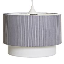 Lustre Tubular Duplo Marinho/ Branco