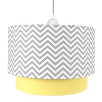 Lustre Tubular Duplo Chevron Cinza