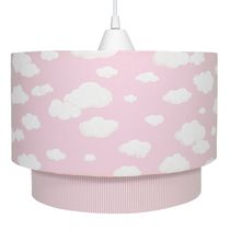 Lustre Tubular Duplo Nuvem Rosa