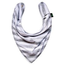 Babador Bandana Listrado Cinza e Branco - Gumii