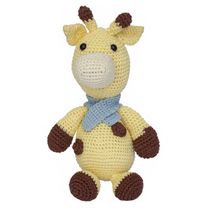 Girafa Joca de Cachecol Azul Amigurumi Crochê