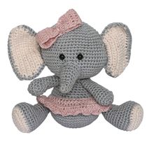 Elefante Lala de Lacinho Rosa Amigurumi Crochê