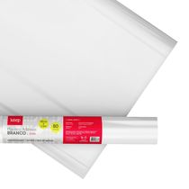 Plástico Adesivo Branco 0.05 mm PVC - 45cm X 1,5m Keep - EI069OUT [Reembalado] EI069OUT