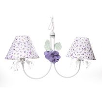 Lustre 2L Primavera Transparente 2 Flores G Lilás