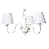 Lustre 3L Simples 3 Flores P Branco