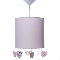 Lustre Tubular Cara De Urso Rosa