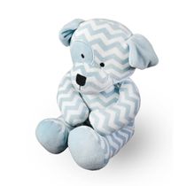 Boneco Pelúcia Cachorro Valen Azul - Zip Toys