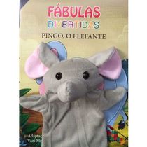 Livro + Fantoche Fábulas Divertidas - Pingo, o Elefante