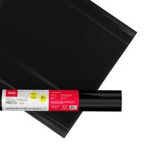 Plástico Adesivo Preto 0.05mm PVC 45cm x 1,5m Keep - EI068 EI068