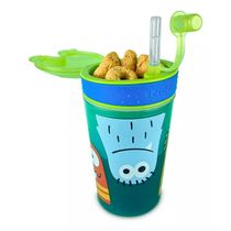 COPO 2 EM 1 COM CANUDO E PORTA SNACK 270ML AZUL NUBY