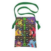 BOLSA SACOLA EM TECIDO COLETA DE DOCES HALLOWEEN - MONSTRINHOS