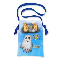 BOLSA SACOLA EM TECIDO COLETA DE DOCES HALLOWEEN - FANTASMA