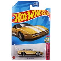 Carro Miniatura Hot Wheels 1:64 - 84 Corvette Dourado - Mattel C4982/HKG83