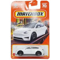 Carrinho Matchbox 1:64 - Tesla Model Y Branco - Mattel HKW54